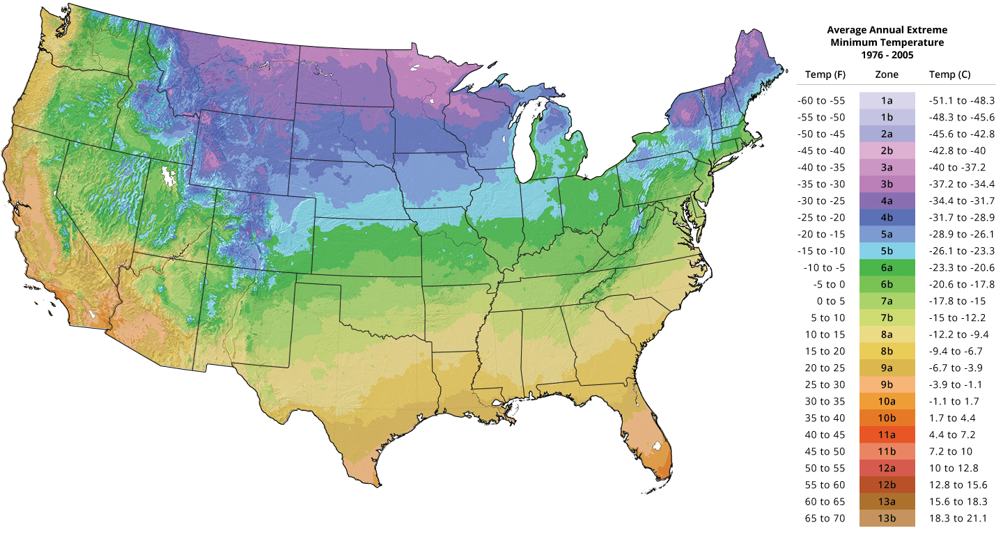 Plant Hardiness Zone Map | The Tree Center™